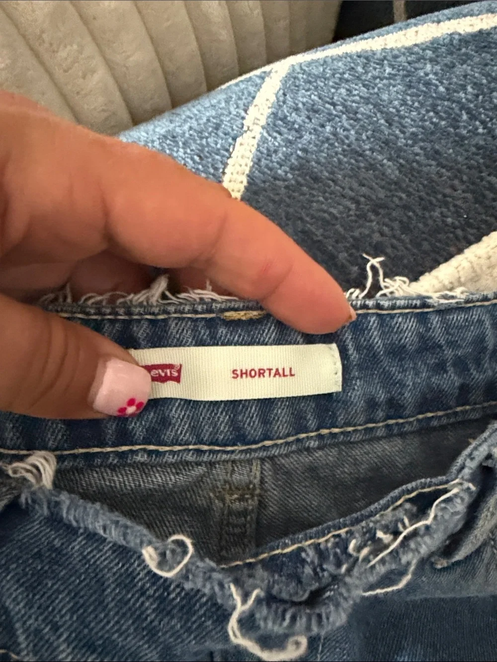 Levi's Shortall Mid Rise Denim Jean Shorts.  Sz 16R